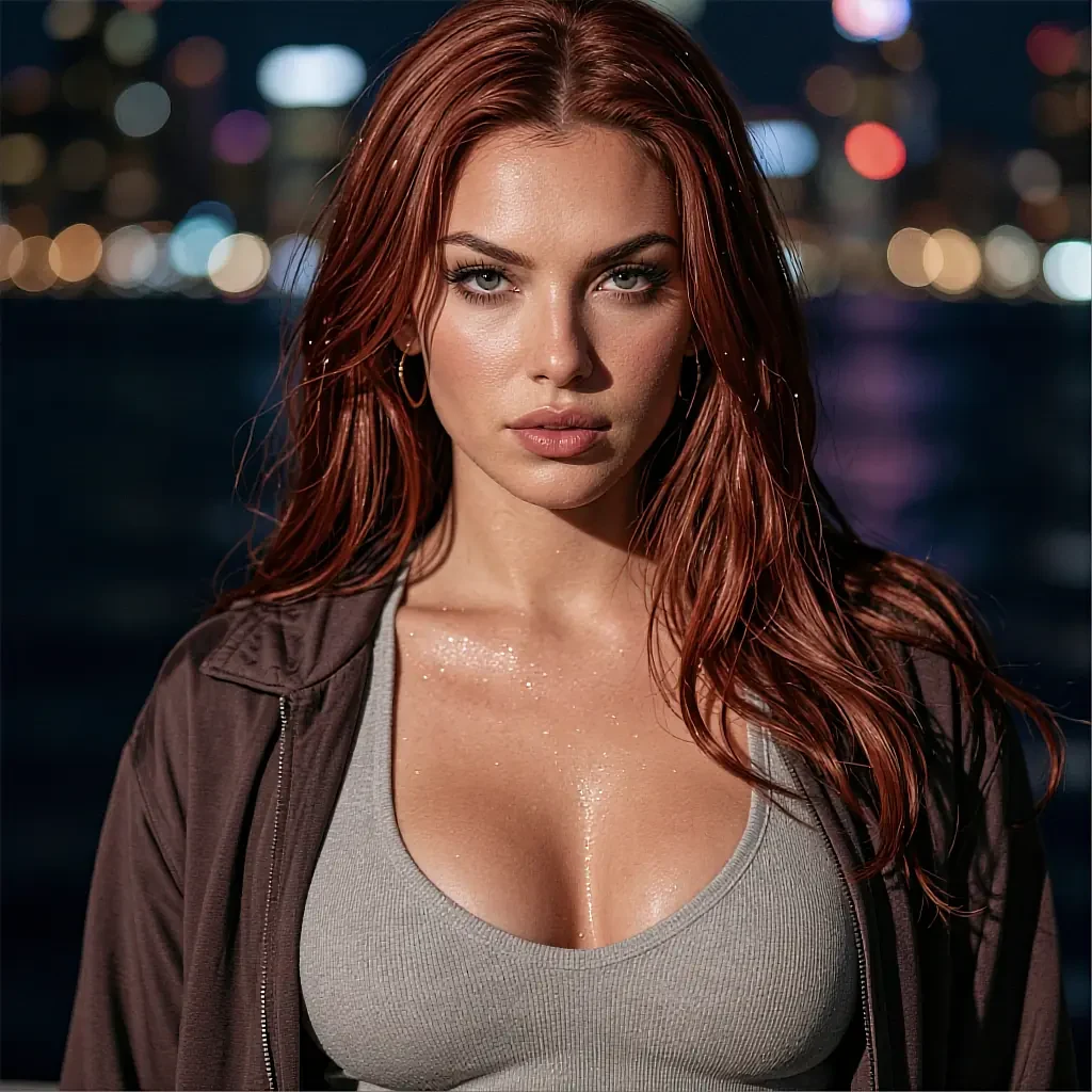 Profile card of a fictional AI character shown inside the Dating AI app's Discover tab